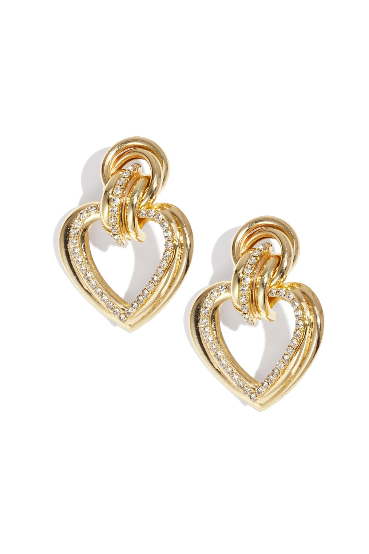 Orecchini pendenti in ferro a forma di cuore, eleganti gioielli natalizi della serie Lussuosa da donna