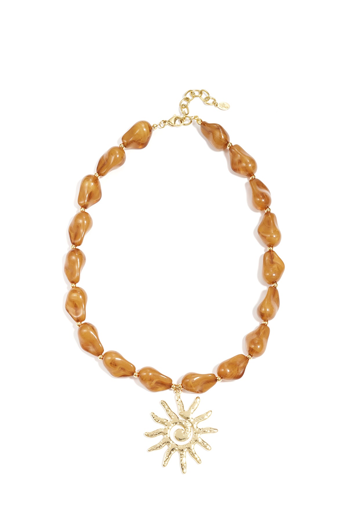 Collana di perline con ciondolo a forma di sole