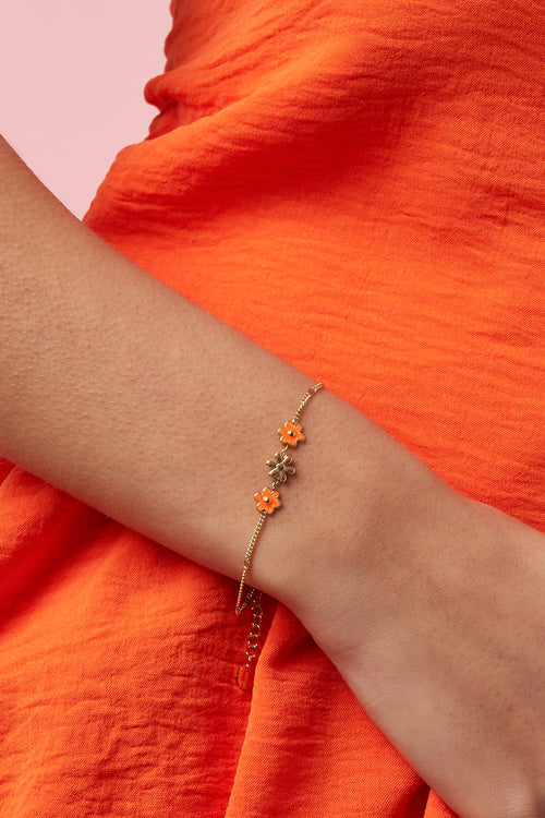 Bracciale con fiori colorati