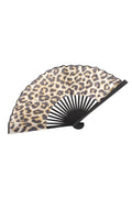 Ventaglio pieghevole con stampa leopardata