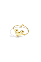 Anello regolabile con cuore decorato
