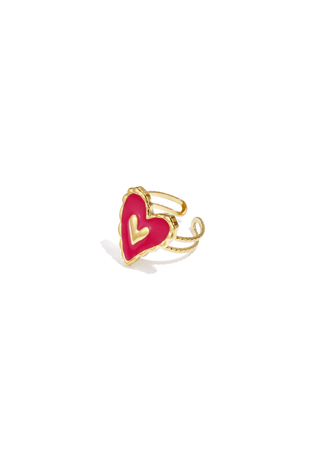 Anelli in acciaio inossidabile con ciondolo a forma di cuore, dolci e romantici, gioielli da donna
