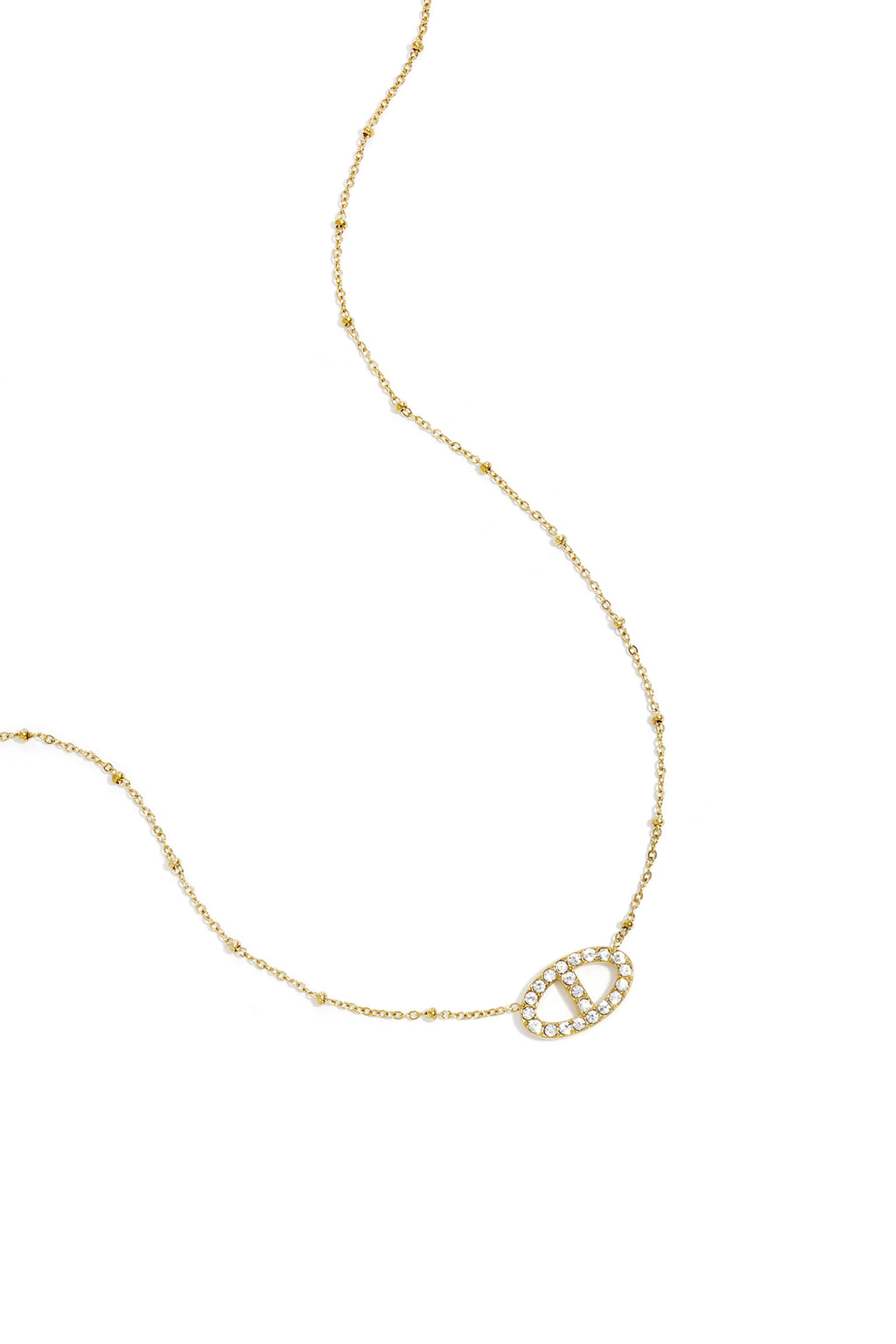 Collana con pendente ovale decorato