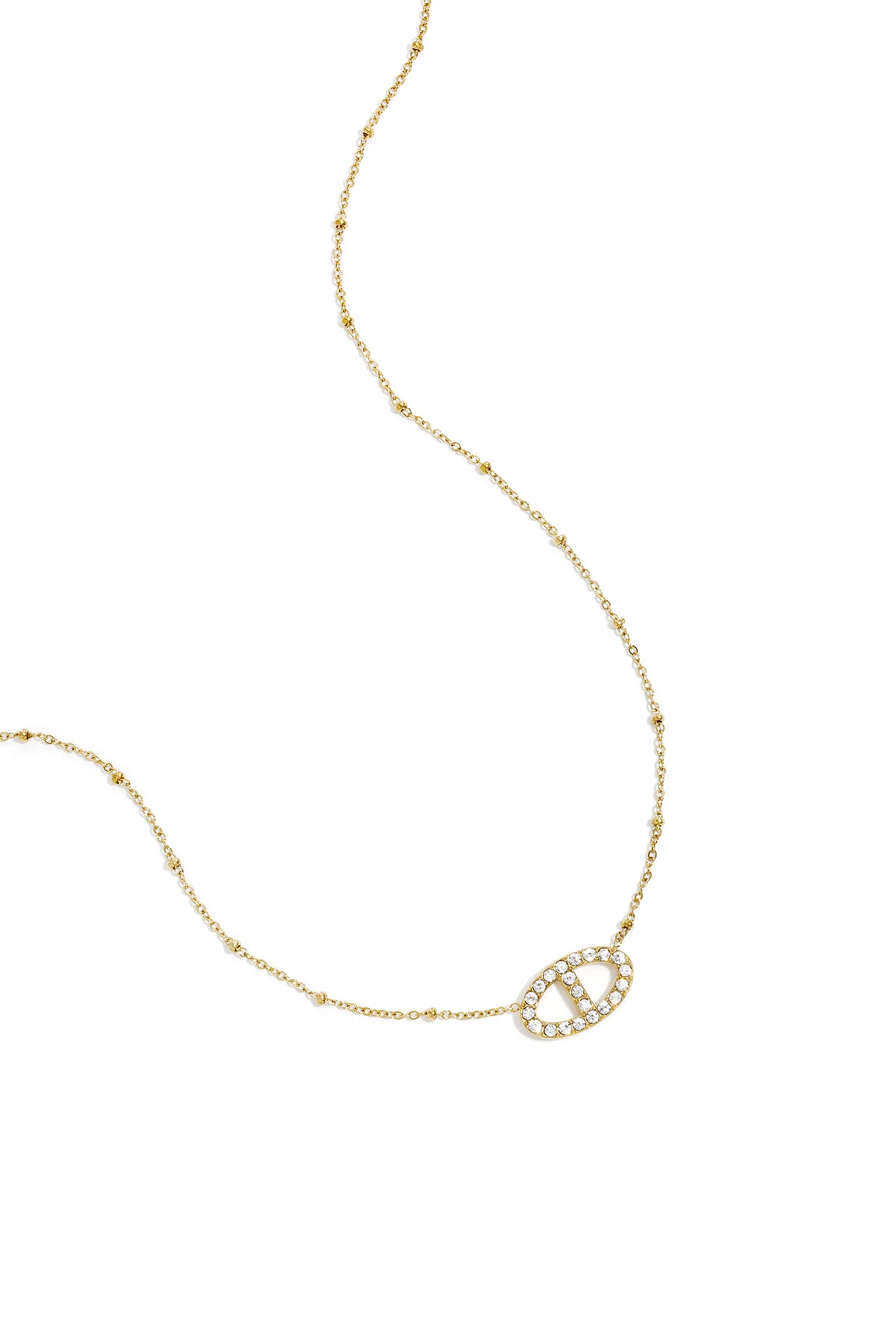Collana con pendente ovale decorato
