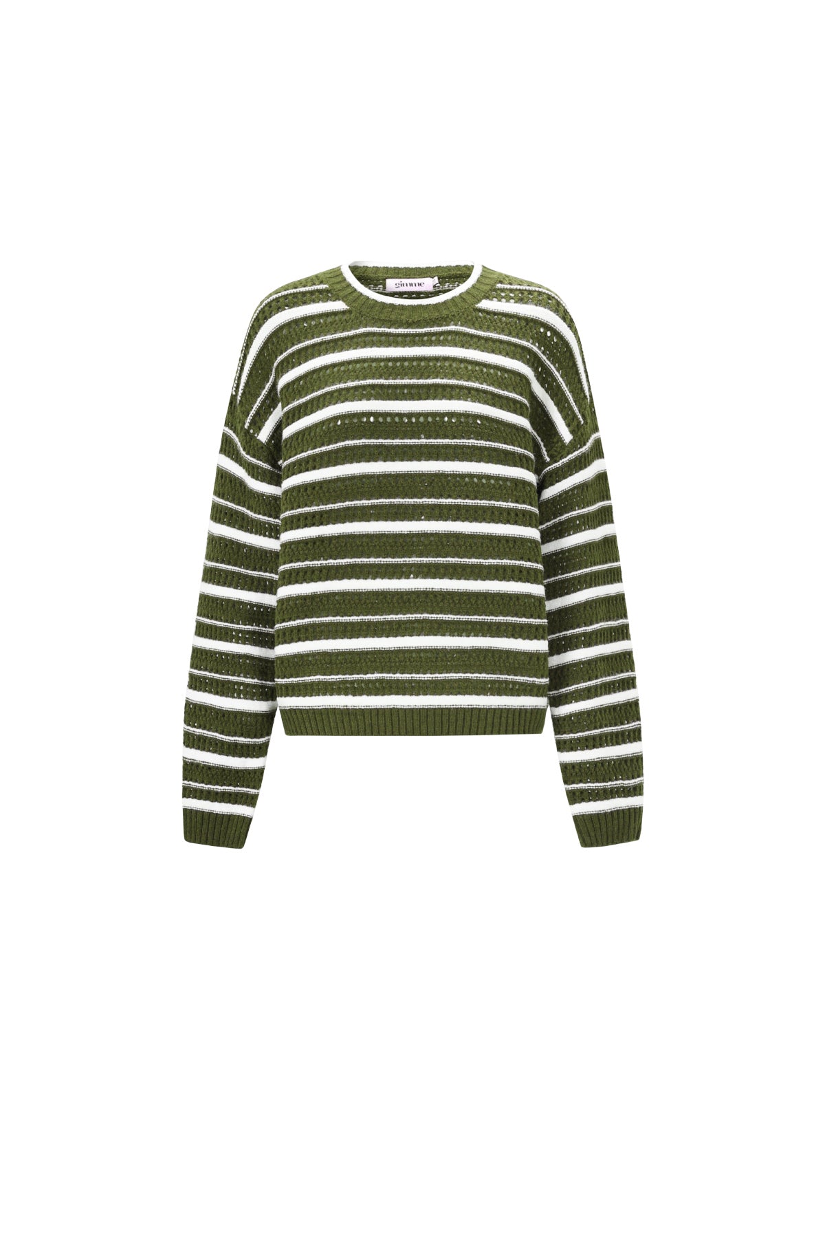 Maglioni in Fibra di Poliestere Intrecciata Donna Casual Righe