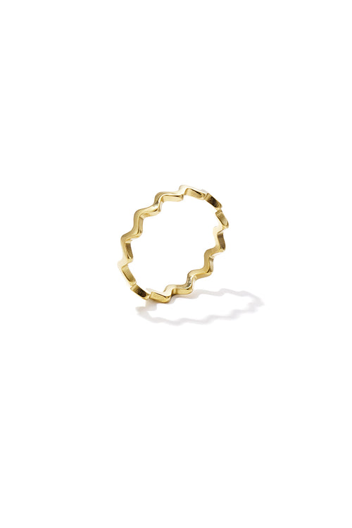 Anello ondulato e minimalista