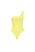 Body Shapewear in Nylon Intrecciato a Spalla Singola Primavera/Estate Colore Puro