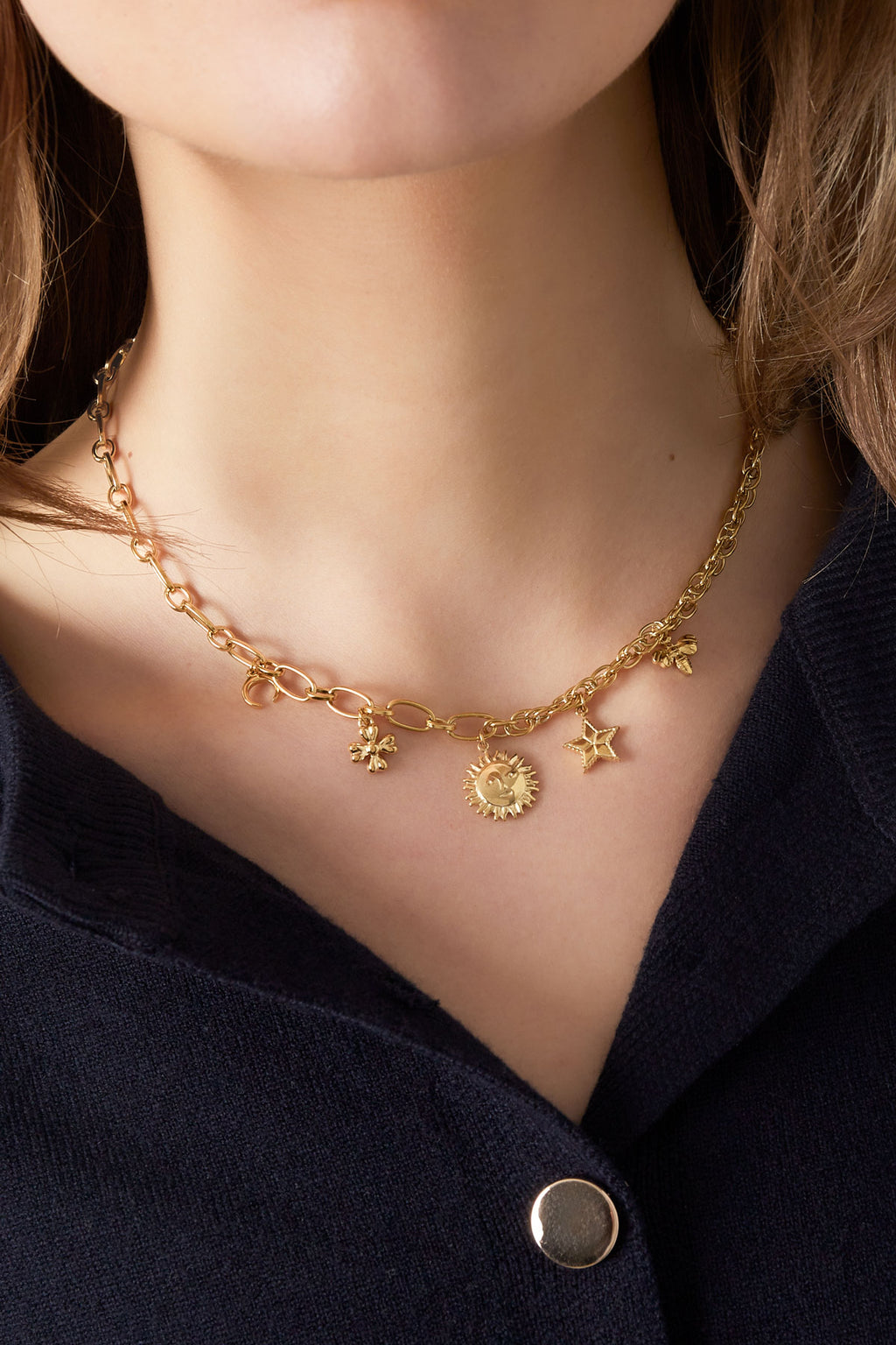 collana con ciondoli celestiali