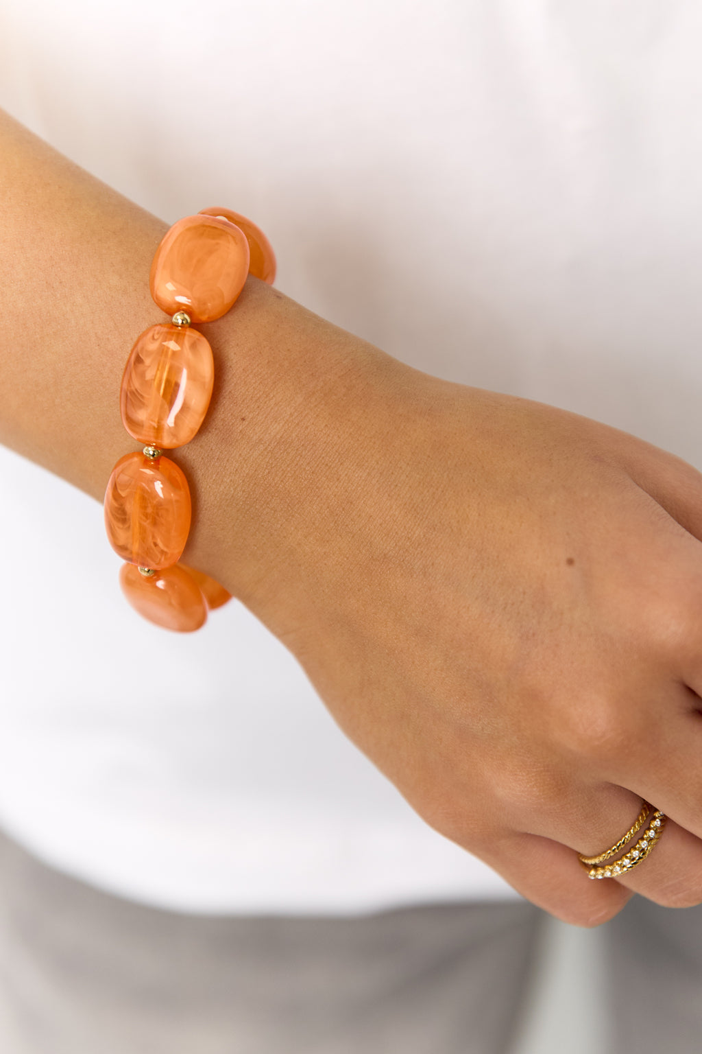 Bracciale con perle squoval