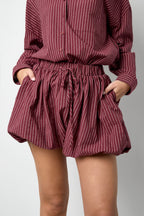 Woven Cotton Shorts Donna Casual Stripes