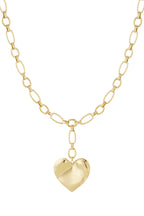 Collana con catena a forma di cuore grande