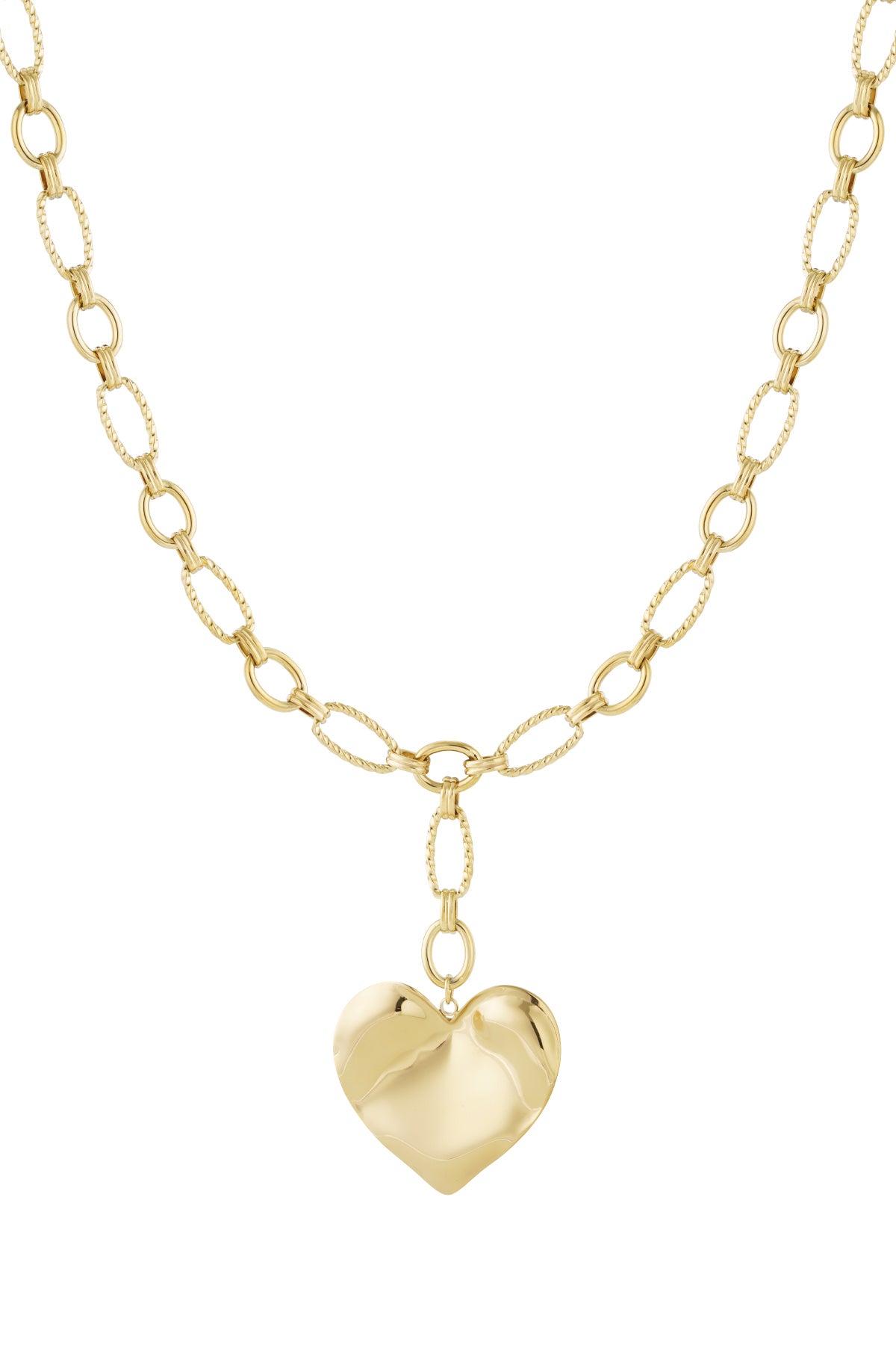 Collana con catena a forma di cuore grande