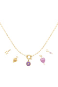 Collana fai da te con cuore viola