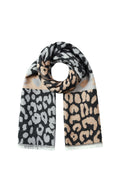 Sciarpe invernali con stampa leopardata, casual, acriliche, accessori quotidiani