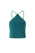 Top da spiaggia con perline