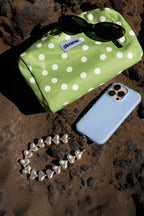 Cavo telefonico alla moda con cuori perlati