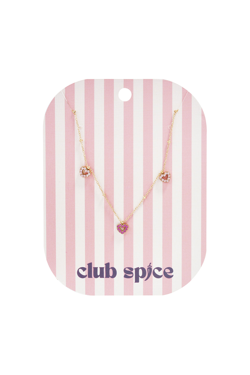 Collana con pietre rosa nei cuori