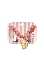 Bracciale in corda con nodi e ciondoli a forma di conchiglia