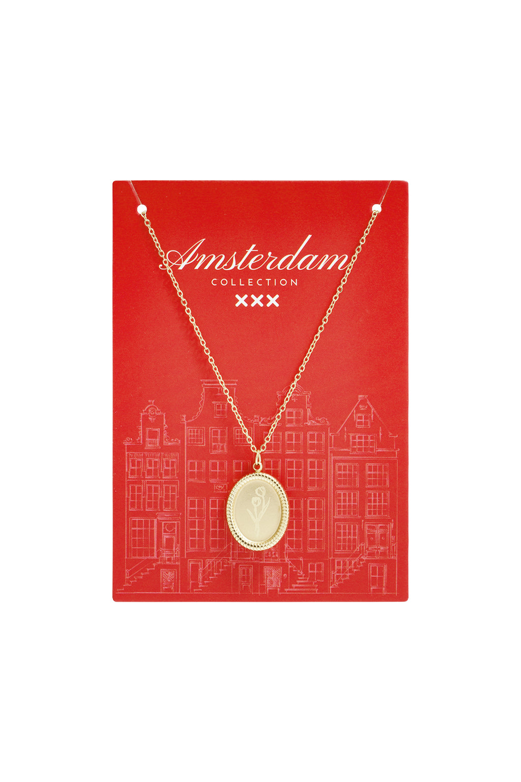 Collana in acciaio inossidabile con fiore di tulipano