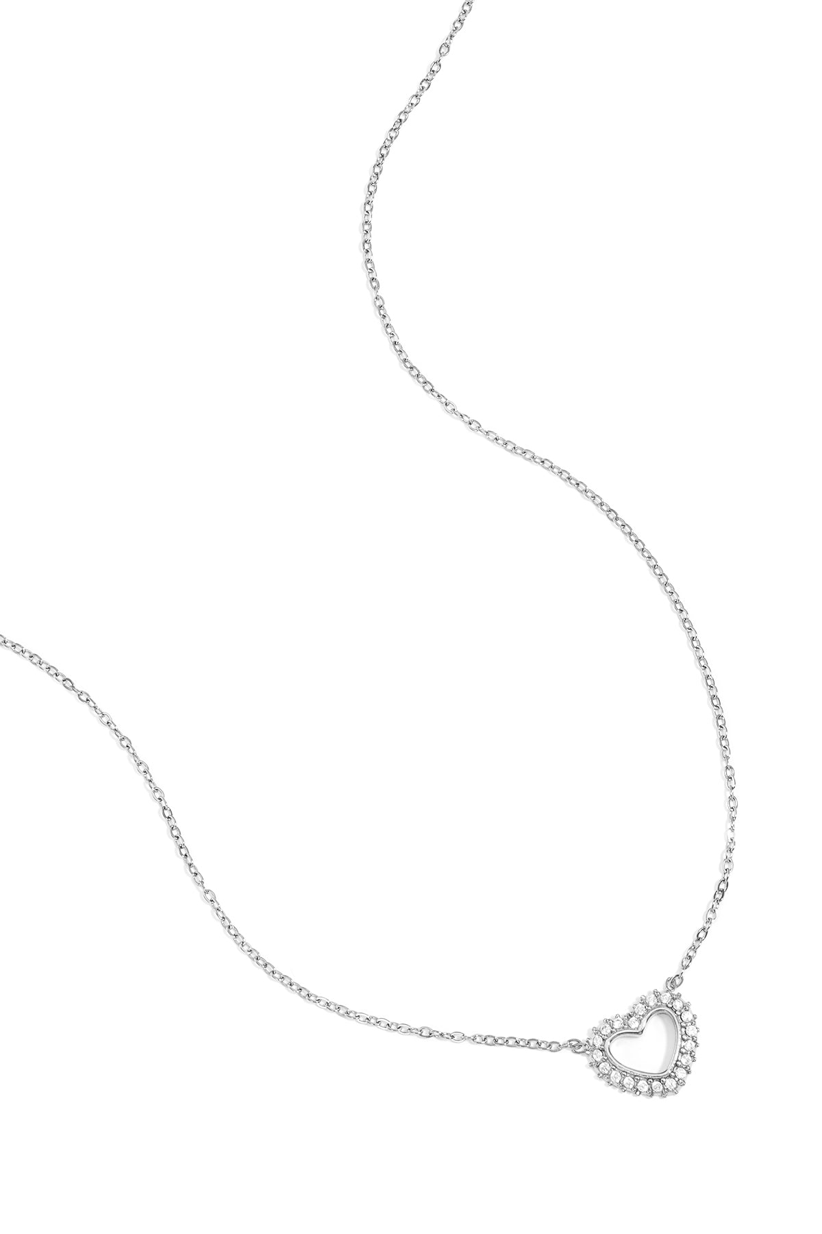 collana con cuore di diamanti