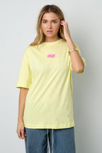 Cotone Maglia T-shirt Donna Casual Lettere