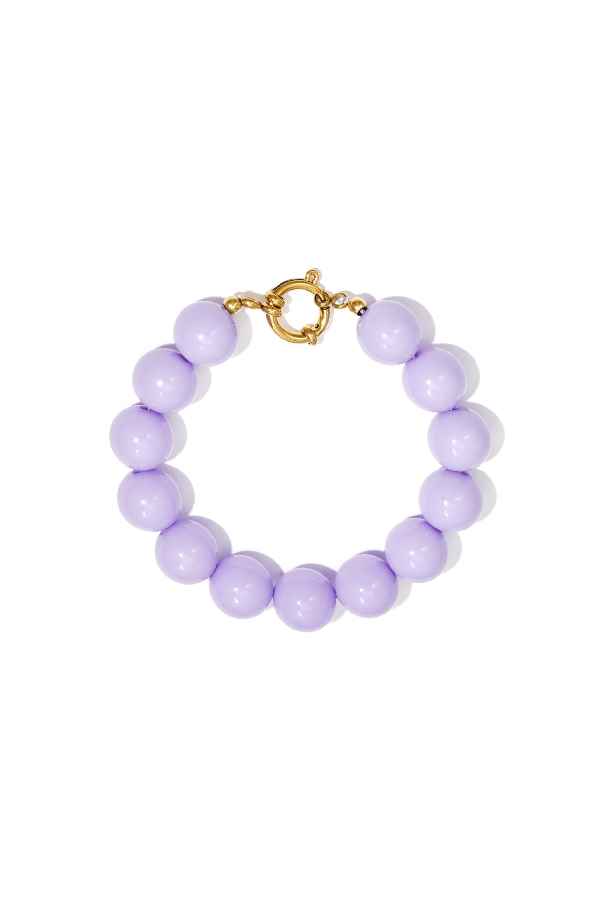 Bracciale con perle grandi e chiusura frontale