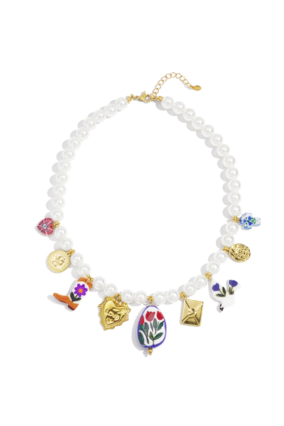 Collane con perline di plastica a forma di cuore, casual, quotidiane, serie etnica, gioielli da donna