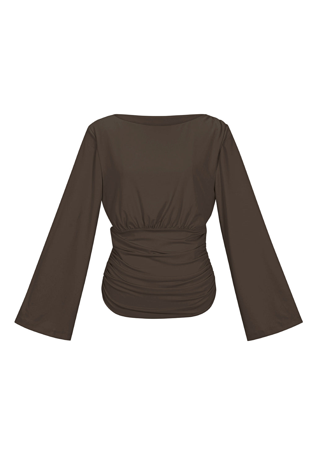 Tessuto Fibra di Poliestere Donna Maglia Maniche Lunghe Elegante Colore Puro Autunno/Inverno