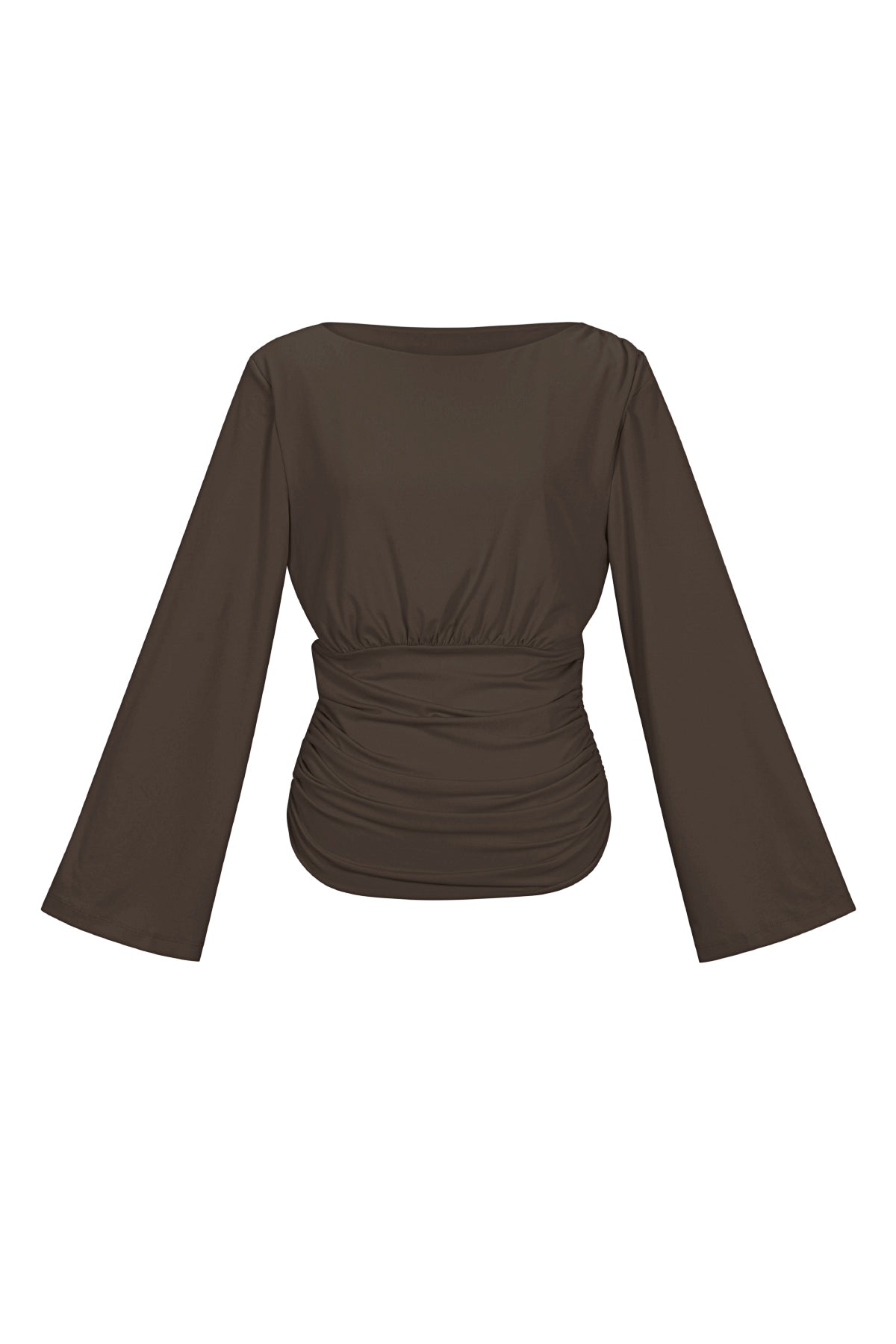 Tessuto Fibra di Poliestere Donna Maglia Maniche Lunghe Elegante Colore Puro Autunno/Inverno
