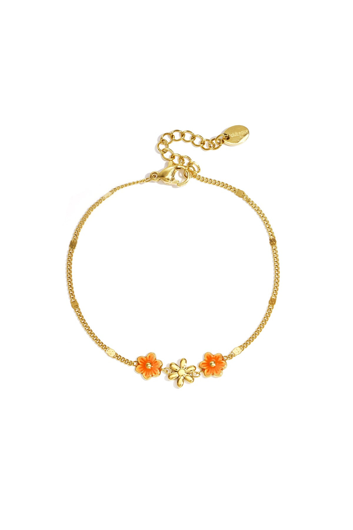 Bracciale con fiori colorati