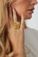 Anelli in acciaio inossidabile con cuore, casual, quotidiani, semplici, gioielli da donna