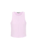 Top Senza Maniche Donna in Nylon Maglia Primavera/Estate Base Colore Puro