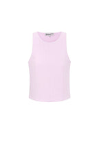 Top Senza Maniche Donna in Nylon Maglia Primavera/Estate Base Colore Puro