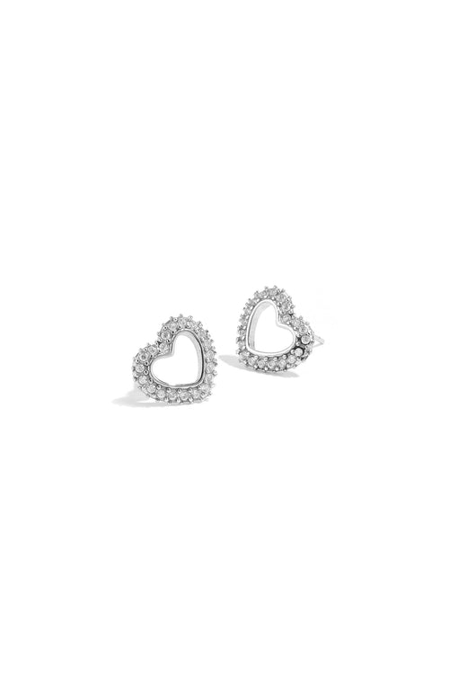 borchie a forma di cuore con diamanti