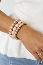 Set di 3 bracciali con perline