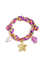 Braccialetti con ciondoli in corda, serie romantica, casual e floreale, gioielli da donna