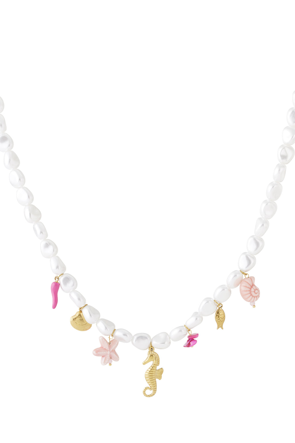 Collane con perline di perle finte, stile tartaruga, casual, per vacanze/spiaggia, semplici, da donna