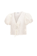 Organic Cotton Woven Donna Top Manica Corta Bohemian Stampa Fiorita Nodo