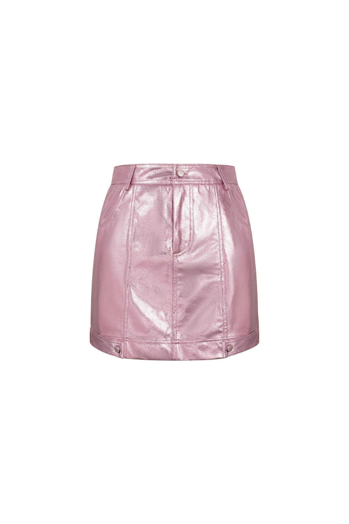 Gonna Mini in PU Sexy Colore Puro Primavera/Estate