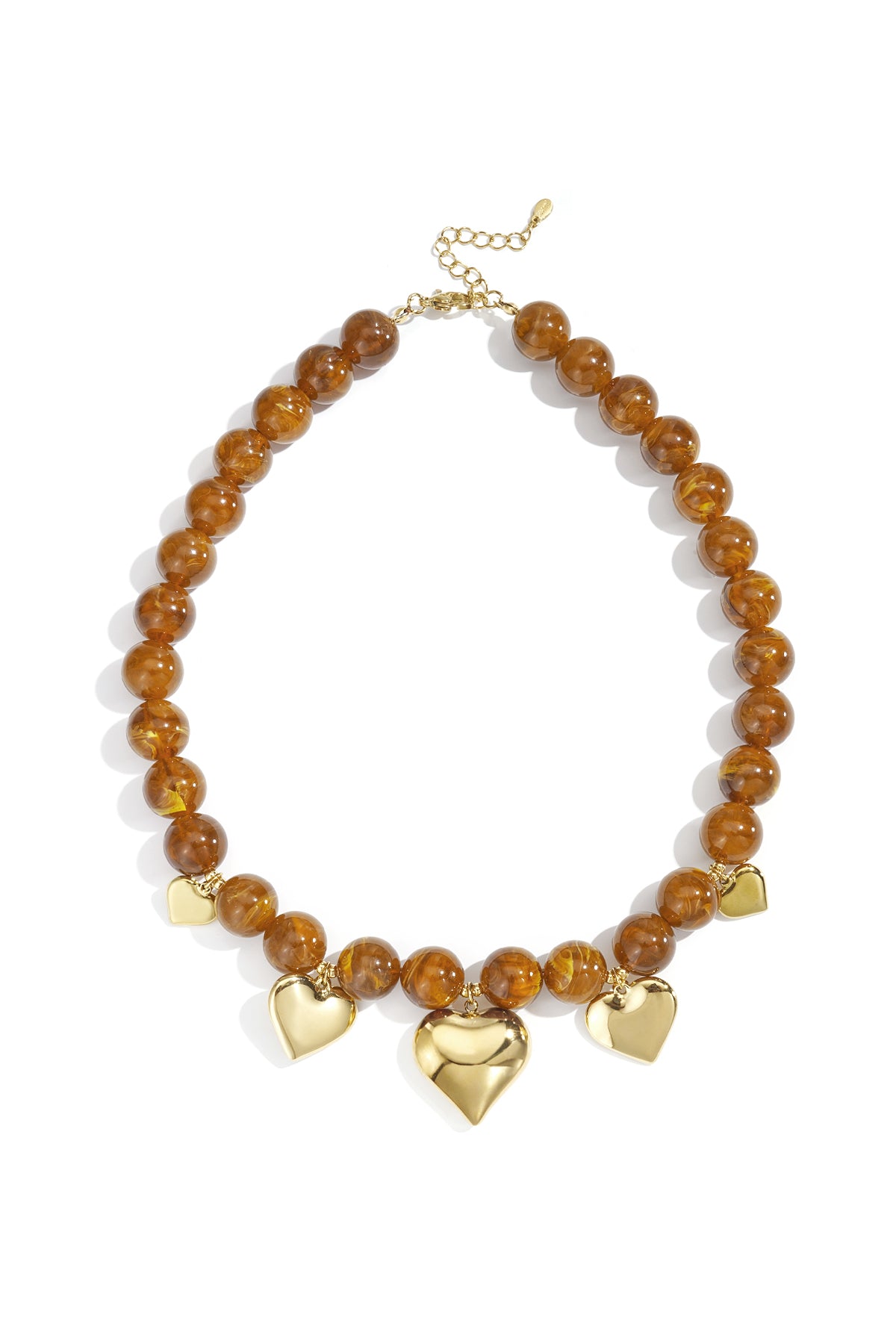 Collane con perline acriliche a forma di cuore, casual, quotidiane, serie etnica, gioielli da donna
