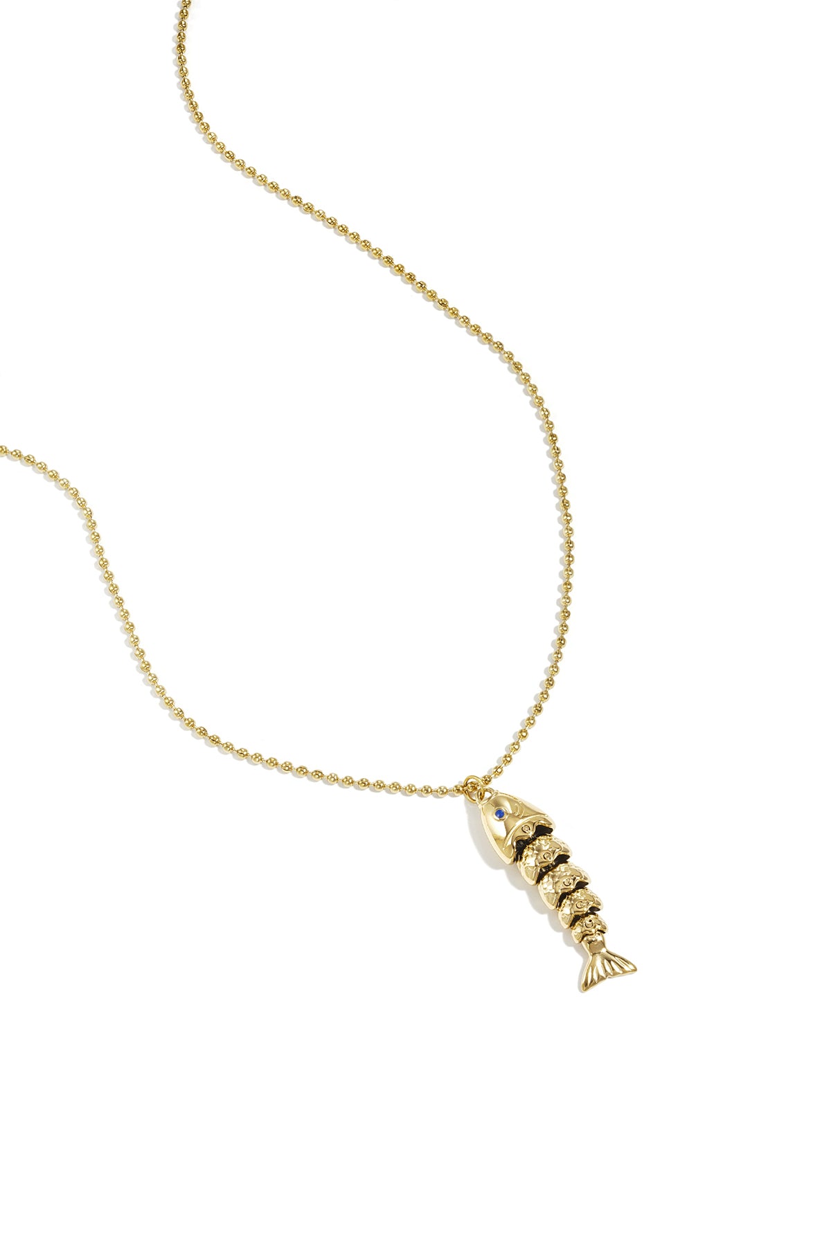 Collana con ciondolo a forma di pesce in movimento