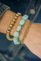 Bracciale con perline asimmetriche