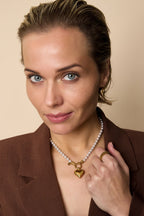 Collane di perline, perline a cuore, casual, quotidiane, semplici, serie di gioielli da donna