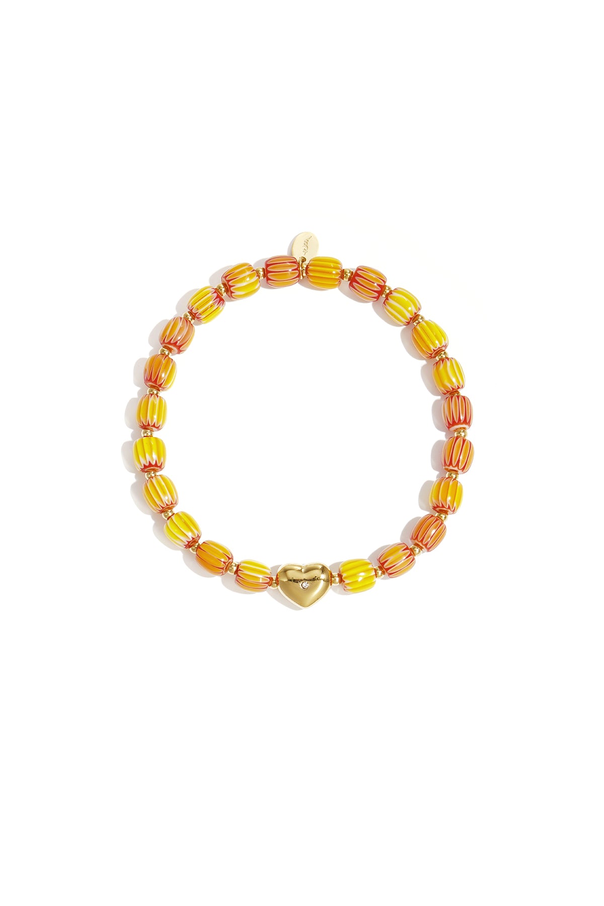 Bracciale di perline con centrotavola a forma di cuore