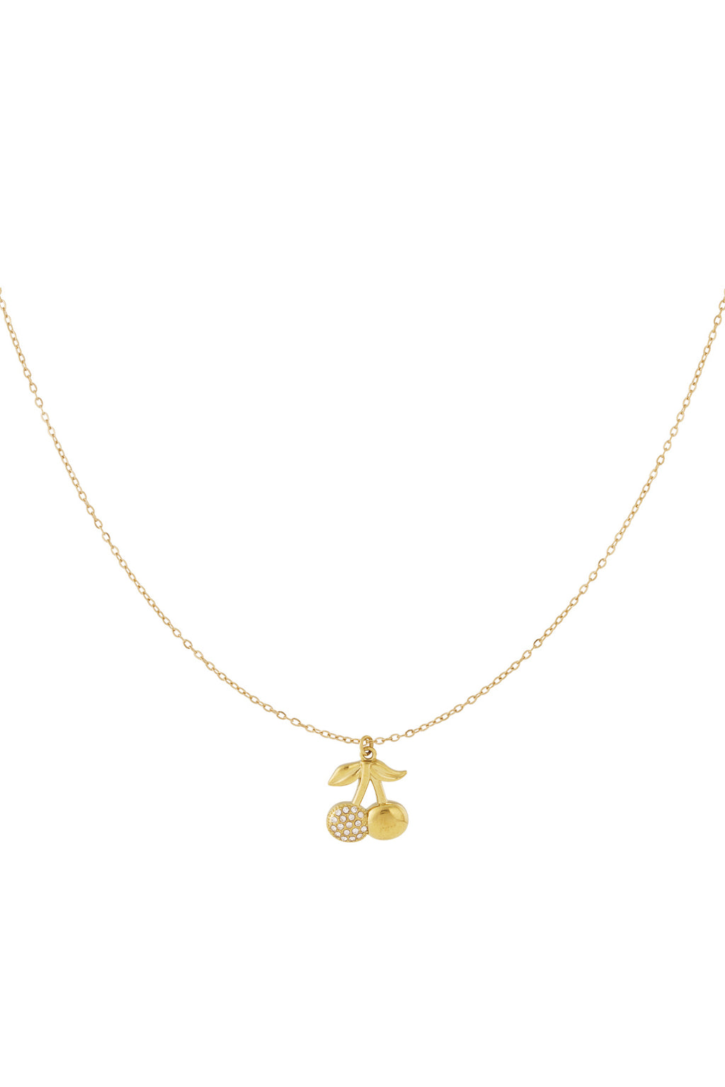 Collana con ciliegie glitterate