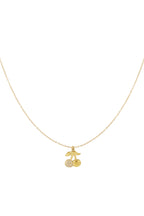 Collana con ciliegie glitterate