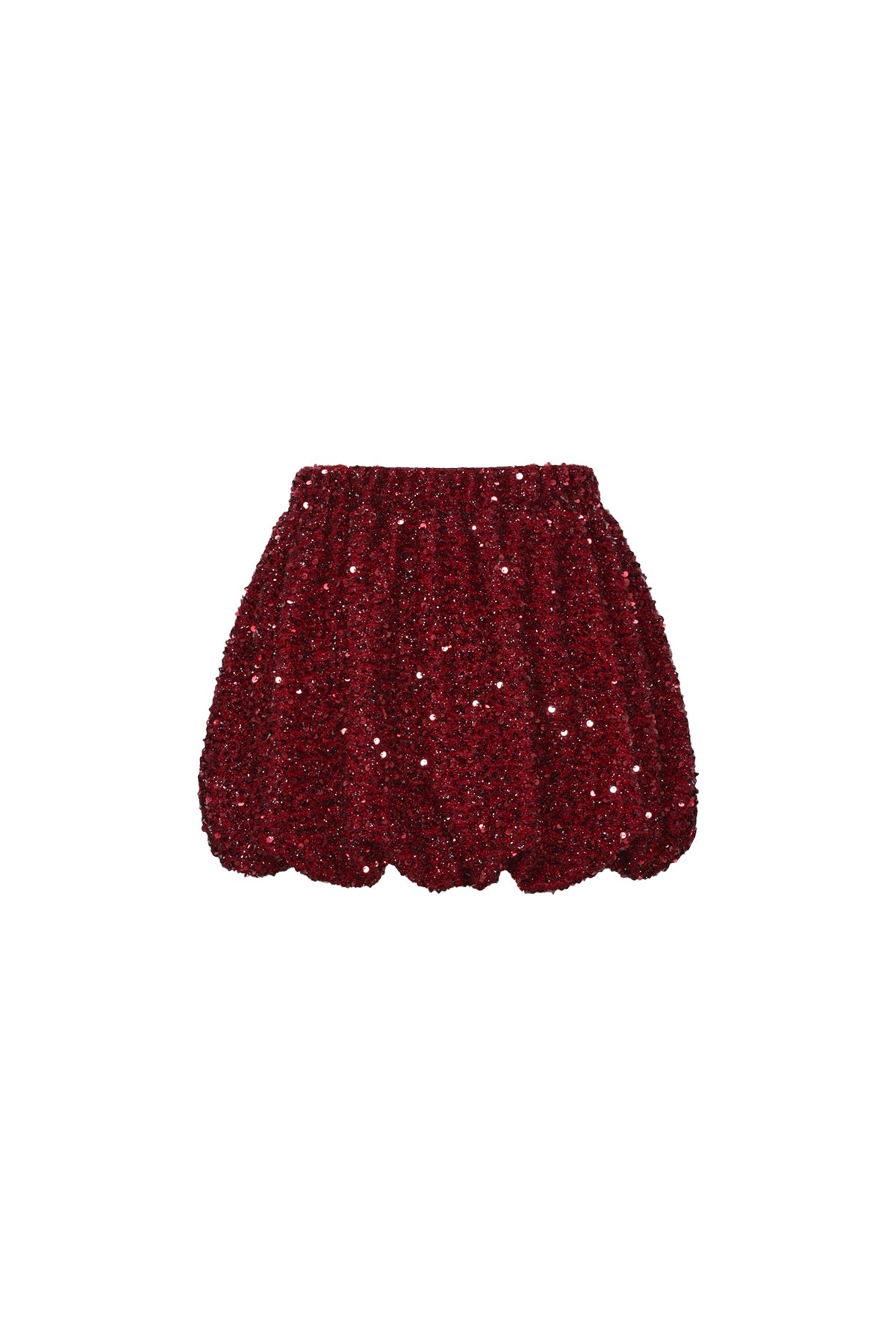 Gonna corta donna in fibra di poliestere tessuta elegante paillettes