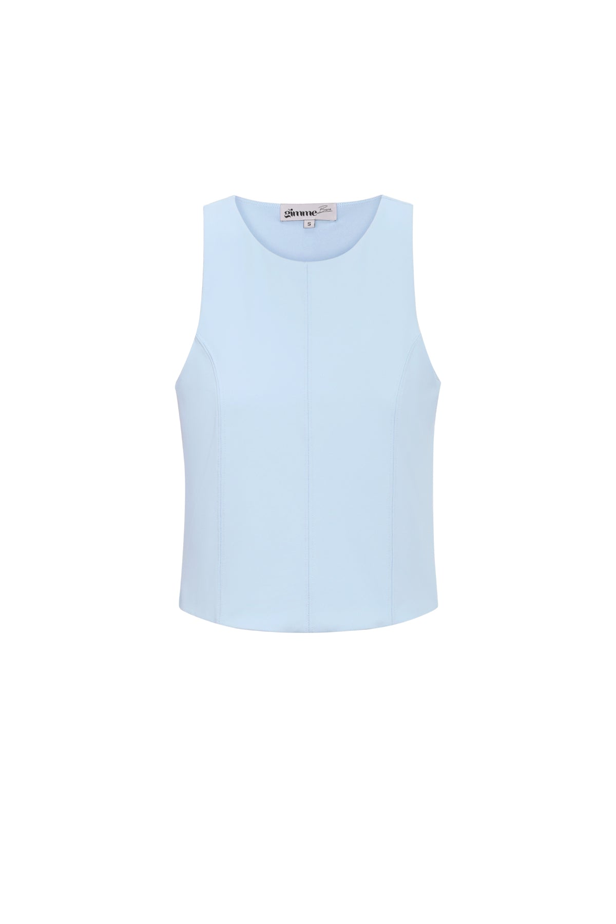 Top Senza Maniche Donna in Nylon Maglia Primavera/Estate Base Colore Puro