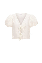 Organic Cotton Woven Donna Top Manica Corta Bohemian Stampa Fiorita Nodo
