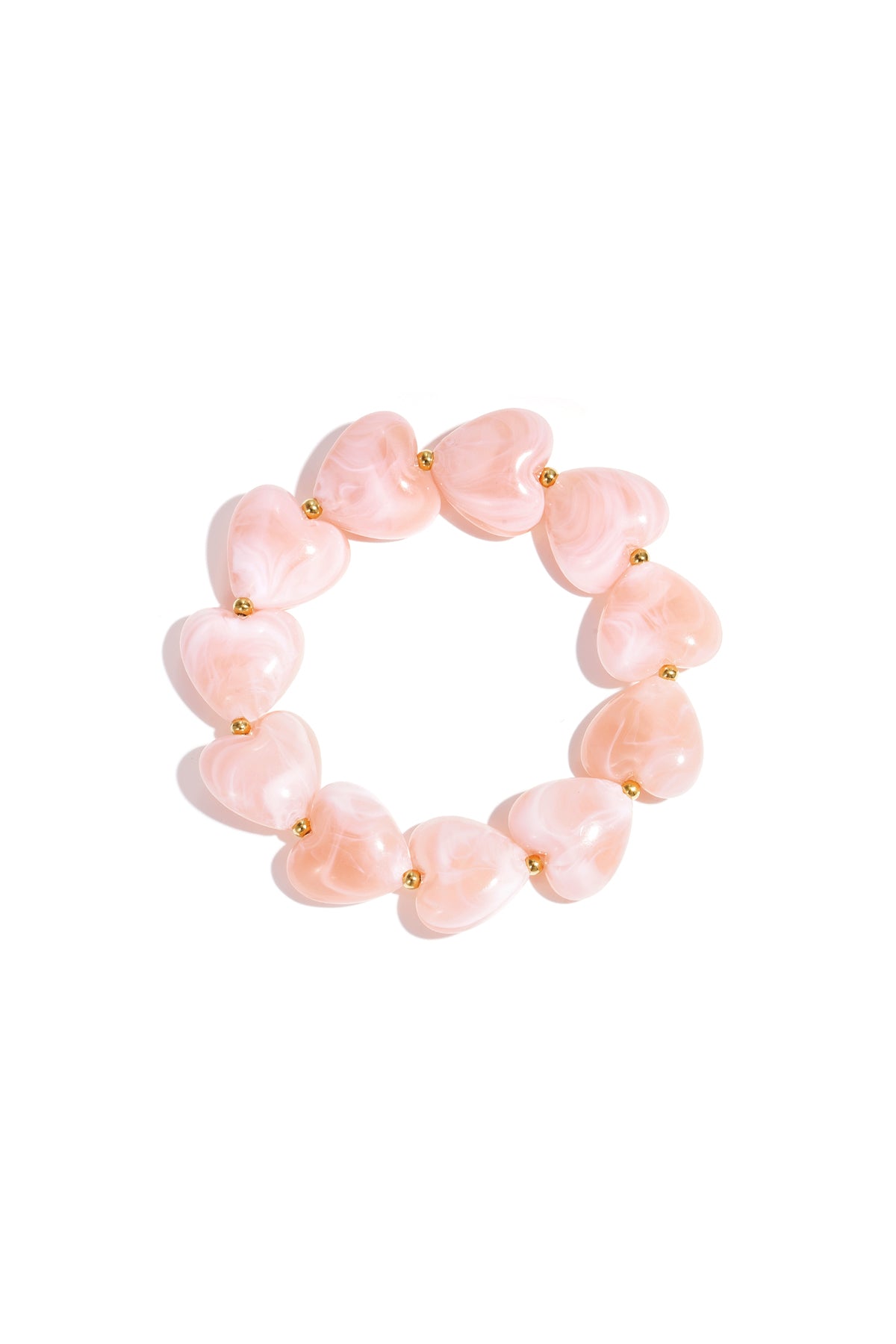 Bracciale con perline a forma di cuore